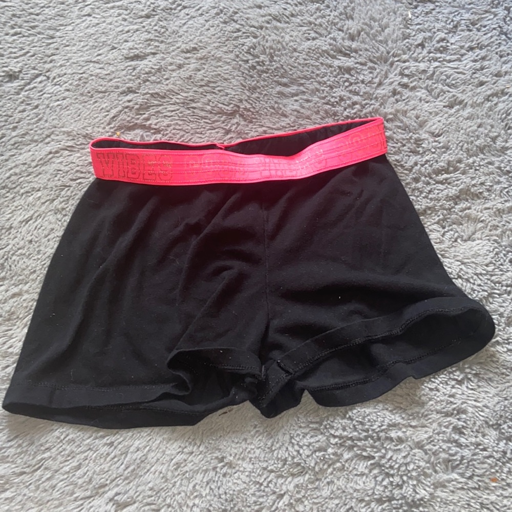 black shorts